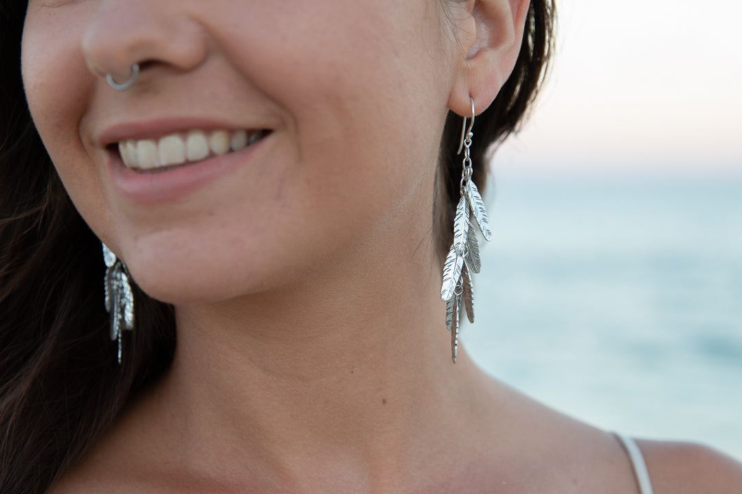 'Seven Feathers for Seven Days' Earrings
